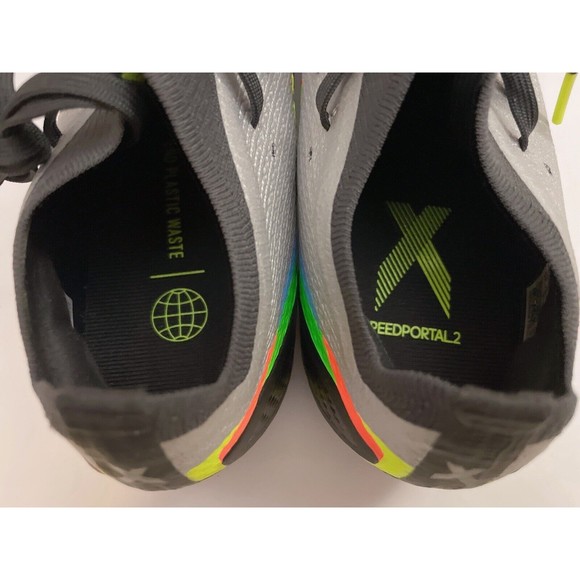Adidas X Speedportal.2 FG Soccer Men 7.5 Women 8.5 Silver Metallic HR1725 -NEW - Picture 9 of 11